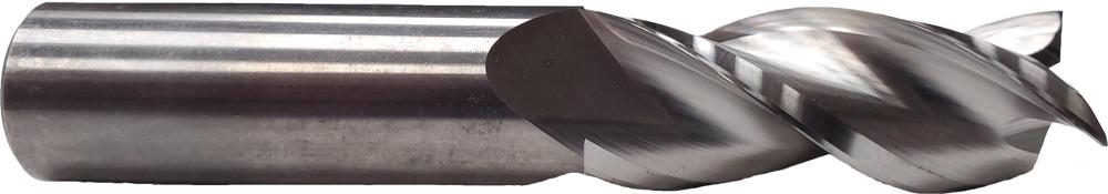 3 Flute Square End Mill with Chipbreakers, 7/16 X 7/16 X 1 X 2-3/4
