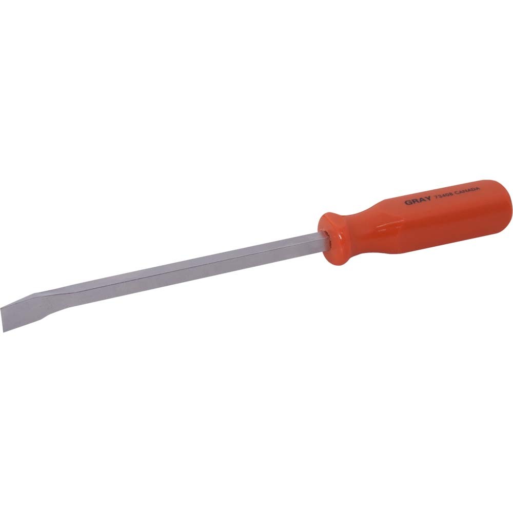 8&#34; Screwdriver Handle Pry Bar, Curved Nickel Plated Blade