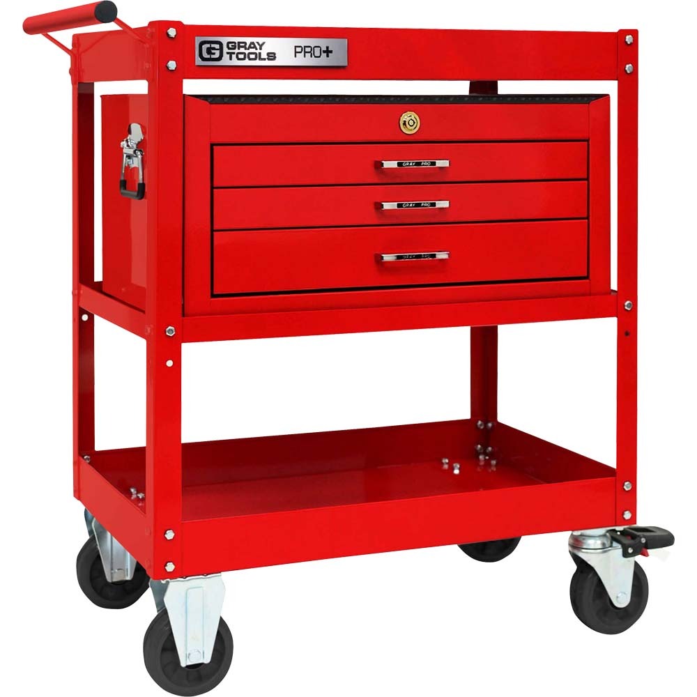 PRO+ Series Utility Cart With 3 Drawers