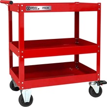 Gray Tools 93514 - PRO+ Series Utility Cart With 3 Shelves