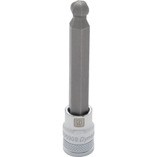 Gray Tools D006904 - 3/8" Drive Metric Hex Head, 4mm Long Ball Nose, Chrome Finish Socket