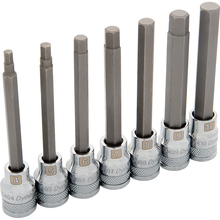 Gray Tools D010017 - 3/8" Drive 7 Piece Metric, Long Hex Socket Set, 4mm - 10mm