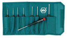 Wiha 26099 - Precision Slotted Screwdrivers 8 Piece Set in Canvas Pouch