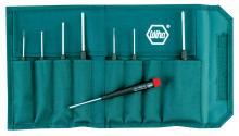 Wiha 26199 - Precision Slotted/Phillips Screwdrivers 8 Piece Set in Canvas Pouch