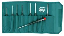 Wiha 26499 - Precision Ball End Hex Inch Driver 8 Piece Set in Canvas Pouch