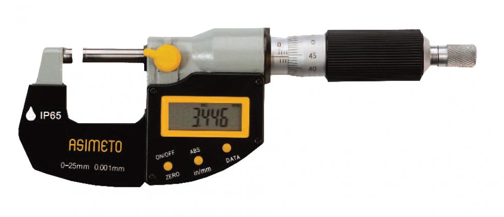 Asimeto 7105015 0-1&#34; x 0.00005&#34; IP65 Digital Outside Micrometer With SPC Output