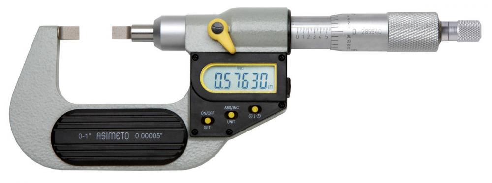 Asimeto 7117011 0-1&#34; x 0.00005&#34; IP65 Digital Blade Micrometer