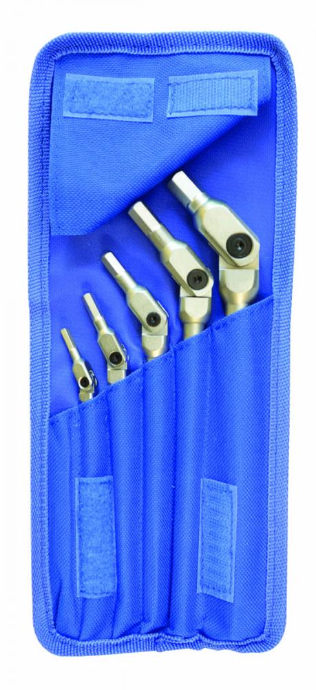 5 Piece Chrome Hex Pro Wrench Set - Sizes: 4-10mm