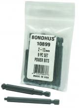 Bondhus 10899-BON - BONDHUS 9PC BALLPOINT POWER BIT SET (2 - 12MM)