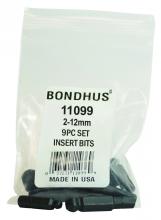 Bondhus 11099-BON - BONDHUS 9PC (2  - 12M) BALLPOINT INSERT BIT SET