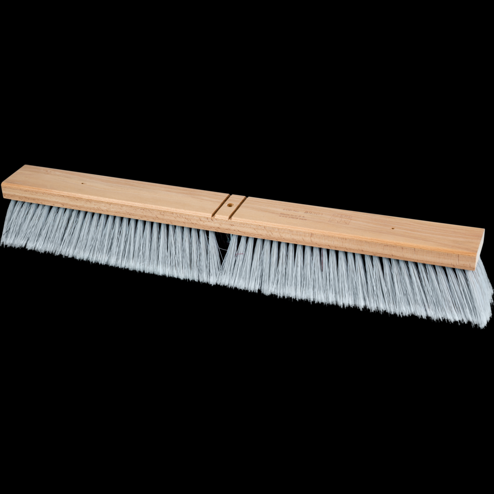 PFERD Contractor Broom Head - Medium Sweep 24&#34; Brown Synthetic, Silver Flag 3&#34; Trim