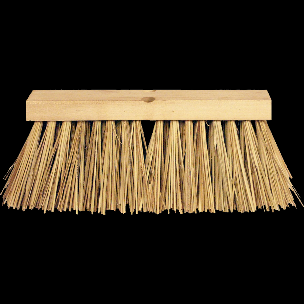 PFERD Contractor Broom Head - Coarse Sweep 24&#34; Brown Poly Fill 3&#34; Trim
