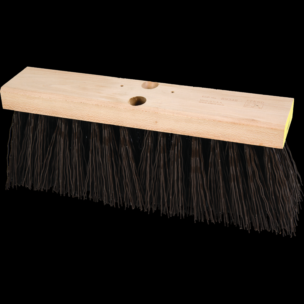 PFERD Heavy Duty Street Broom Head 16&#34; Brown Plastic Fill 5-1/4&#34; Trim