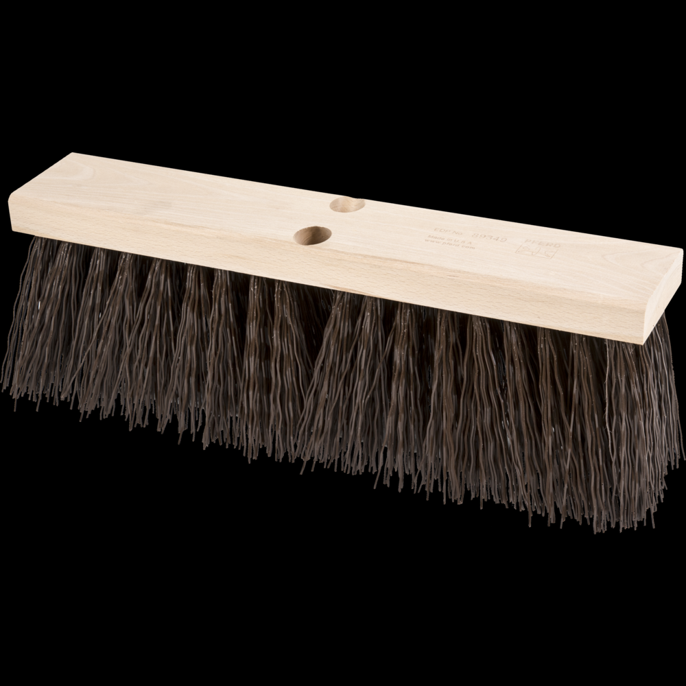 PFERD Heavy Duty Street Broom Head 18&#34; Brown Plastic Fill 5-1/4&#34; Trim
