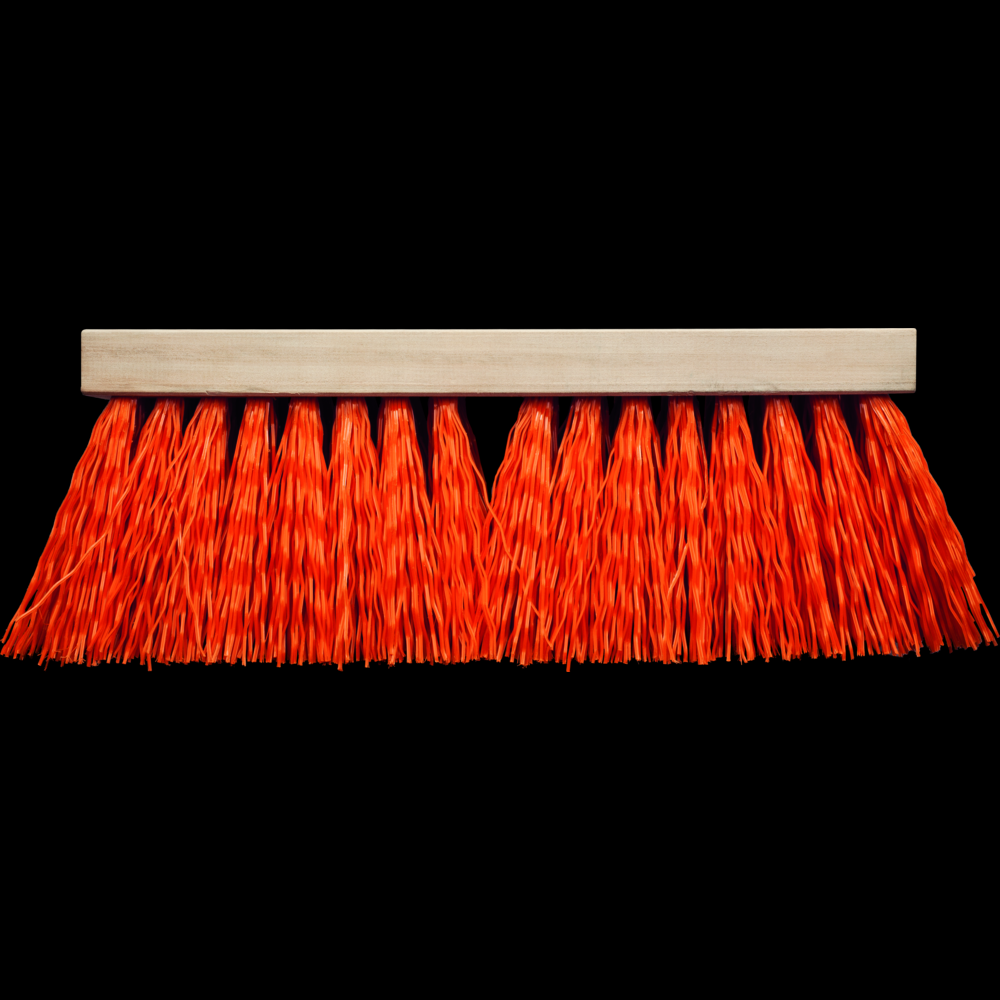 PFERD Heavy Duty Street Broom Head 16&#34; Safety Orange Fill 5&#34; Trim