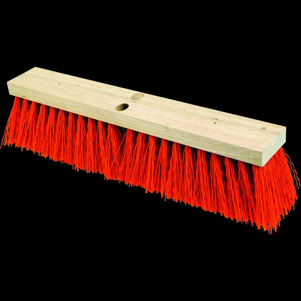 PFERD Heavy Duty Street Broom Head 24&#34; Safety Orange Fill 5&#34; Trim