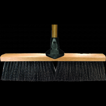 Pferd Inc. 79185236 - PFERD Assembled Broom Head and Flex Handle - Medium Sweep 24" Black Synthetic Fill