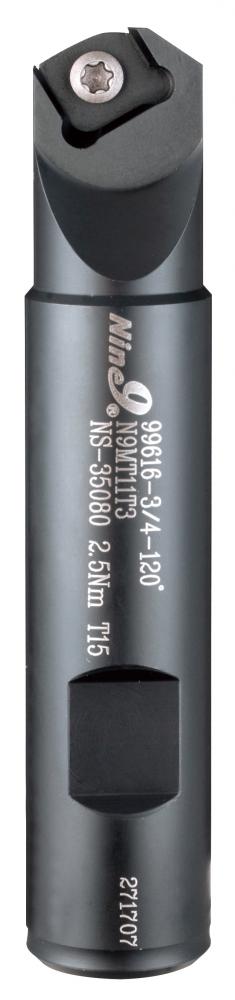 Nine9 Indexable NC Spot Drill Tool Holder (00-99616-3/4-120), 3/4&#34; Shank