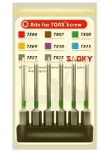 SLOKY 109-TPK-B01-TX08-75 - TX08 x 75mm TORX BIT. GREEN