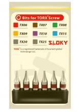 SLOKY 109-TPK-B01-TX09-25 - TX09 x 25mm TORX BIT. ORANGE