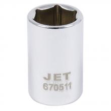 Jet - CA 670511 - 1/4" DR x 11mm Regular Chrome Socket - 6 Point