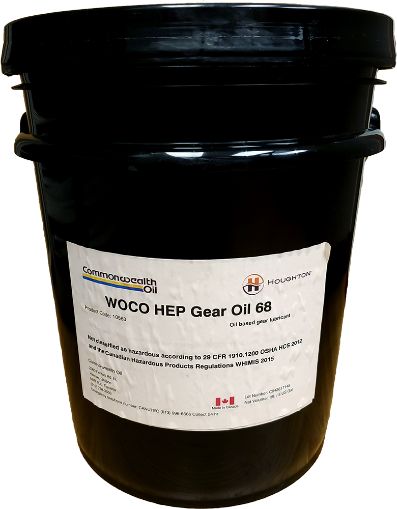WOCO HEP Gear Oil 68 (SECURITY 68) Gear Lubricant, 5 GAL PAIL